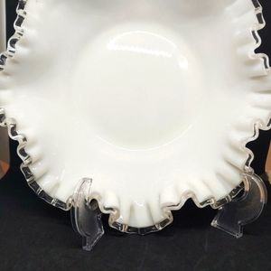Large Fenton Silvercrest Milk Glass Bowl